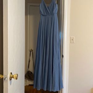 Dusty blue maxi dress from Lulus. Worn once for engaged pics. Great for wedding